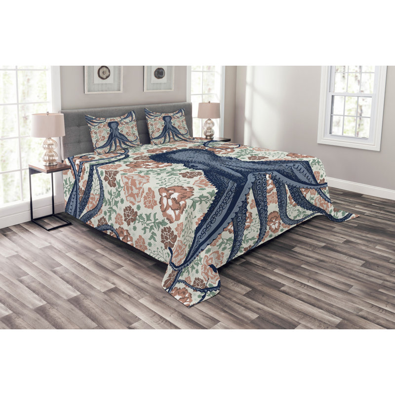 No Pattern Bedspread with Pillow Shams Included, 220 x 240 cm