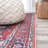 Aailiyah Ornate Large Medallion Machine-Washable Red/Navy Rug-441439138