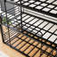 Black Triple Twin Bunk Beds, Over Twin, Space - Saving, Easy Assembly, Guardrails, Two Ladders, Stable Structure, Modern Bed For Compact Bedrooms Bed, Black, Metal Frame, Saving Design, Features, And