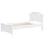 Lit plateforme double en bois avec tête de lit-976465496