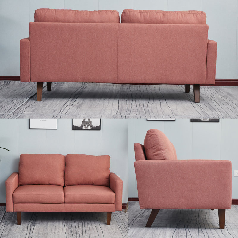 Monserat 70'' Upholstered Sofa, Coral
