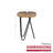 Ameyia 12 in. Round Wood and Metal End Table