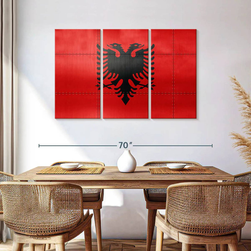 Drapeau de l'Albanie Borges, H 36 po x l 57 po