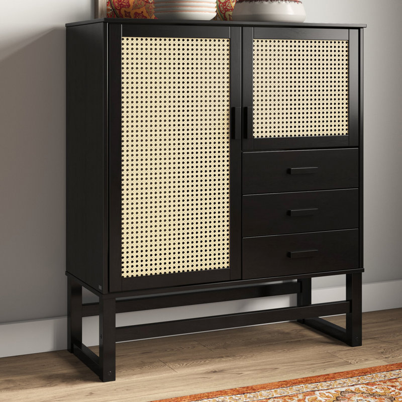 Divina 90cm Solid Wood Sideboard, Espresso