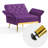 Zianny Velvet Accent Chair with Ottoman-673816098