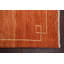Tapis de couloir orange en laine Gabbeh 2x8