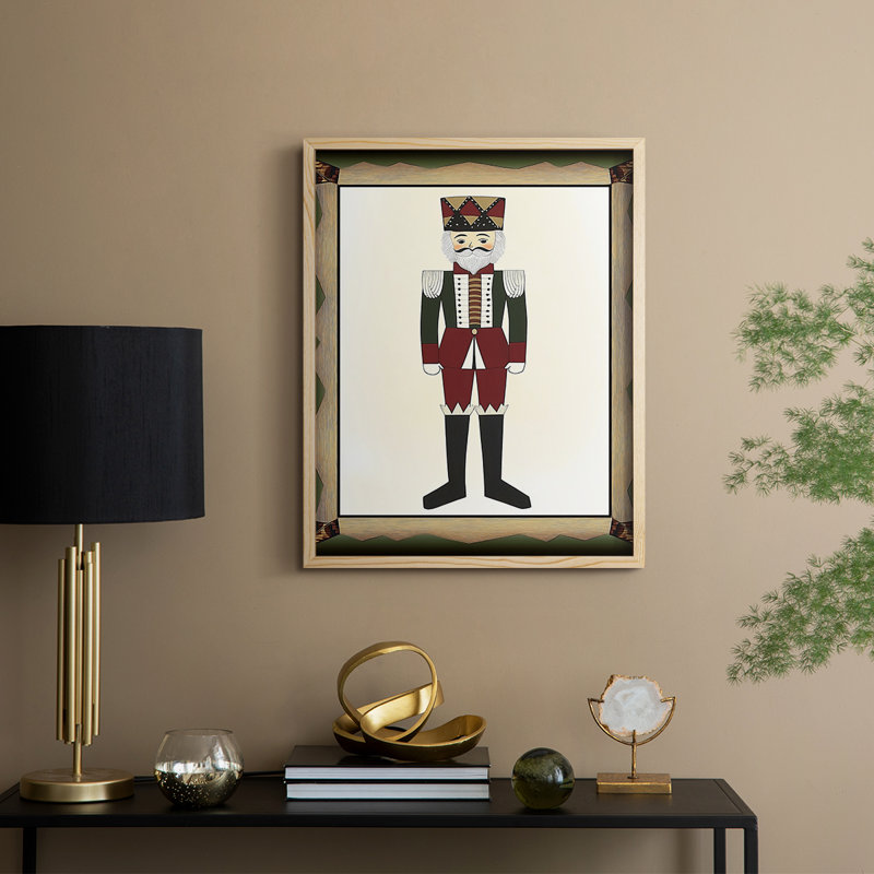 «Christmas Holiday Art CXII», reproduction encadrée - bois massif, H 15 po x l 12 po, Naturel