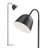 64" Modern Matte Black Metal Floor Lamp with Swivel Head-689537164