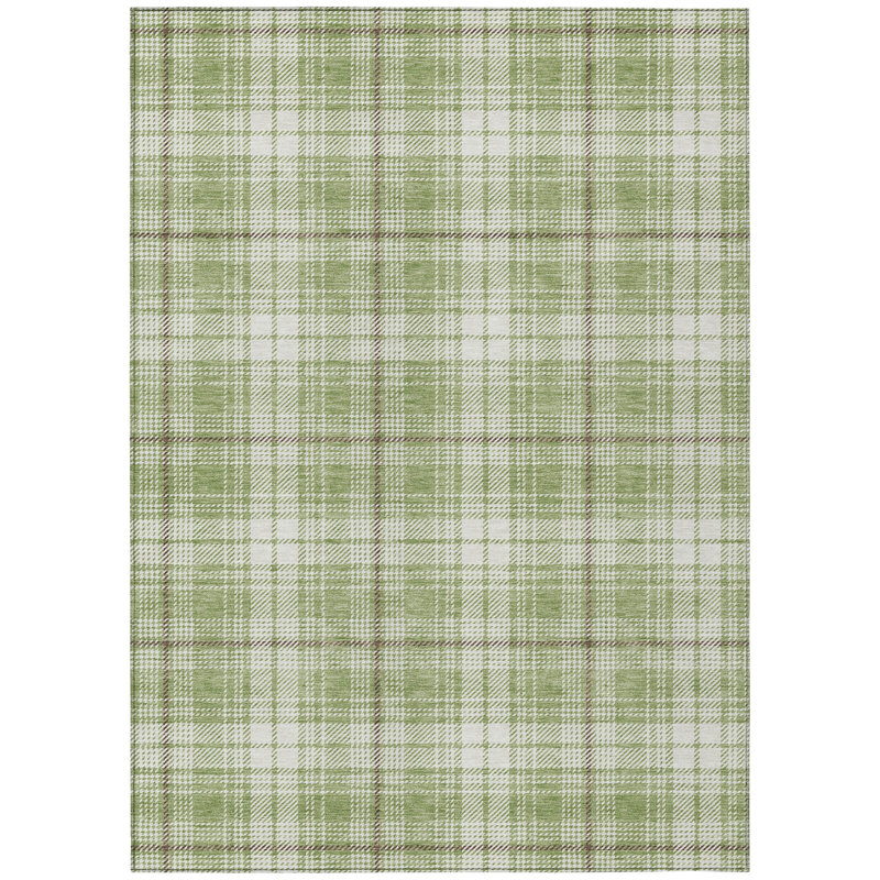 Tapis vert lavable intérieur / extérieur Aurora , 2 pi 6 po x 3 pi 10 po