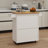 Kitchen Island Cart With Adjustable Shelves, Towel Rack & Seasoning - White Rolling