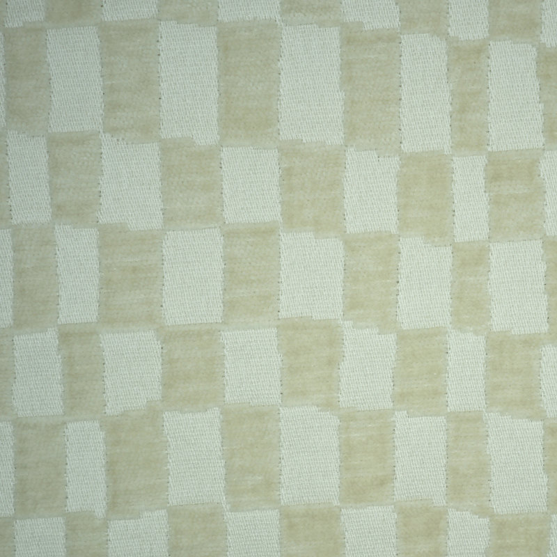 Checkmate - Damask Design Chenille Upholstery Fabric, Ivory