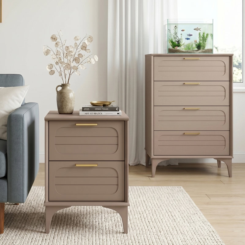 HARRINGTON Piece Bedroom Set, Warm Nude