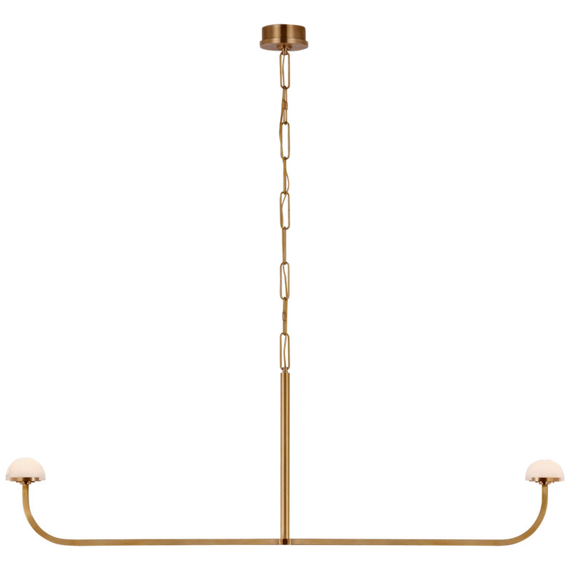 Pedra 2 - Light LED Chandelier, Antique-Burnished Brass