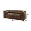 Cuir rétro grain de cuir brun, 2, sans assemblage, attrait élégant avec coussin de siège confortable, 2, assemblage