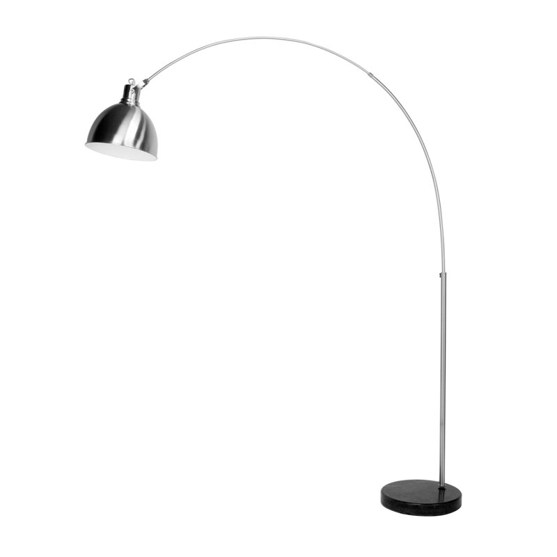 Lampe sur pied en arche 75" Nappi, Argent