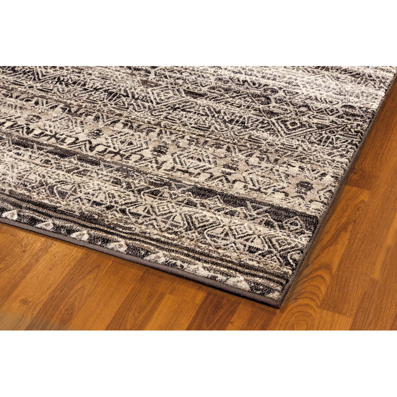 Tapis abstrait vert Dobromir, Rectangle 5 pi 3 po x 7 pi 7 po