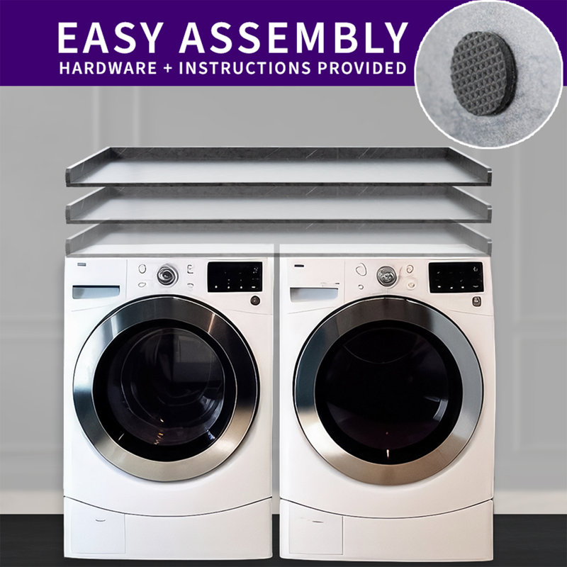 Life Finds Black Marble Pattern Washer/Dryer 54 Inch Countertop
