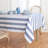 Cabana Stripe - 100% Pure Linen Tablecloth-88683925-88683930