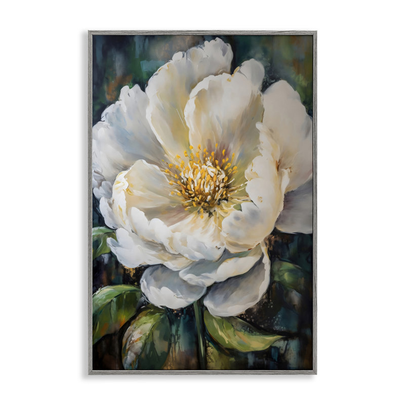 Jolie giclée encadrée de fleurs peintes, design par Creative Studio, Estampe numérique Farmhouse, H 30 po x l 20 po