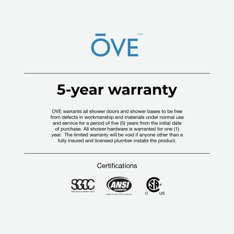 OVE Decors Pasadena 60 In. W X 36 In. D X 74 3/4 In. H Corner Frameless Pivot Shower Door Kit With Base Pan, 2025