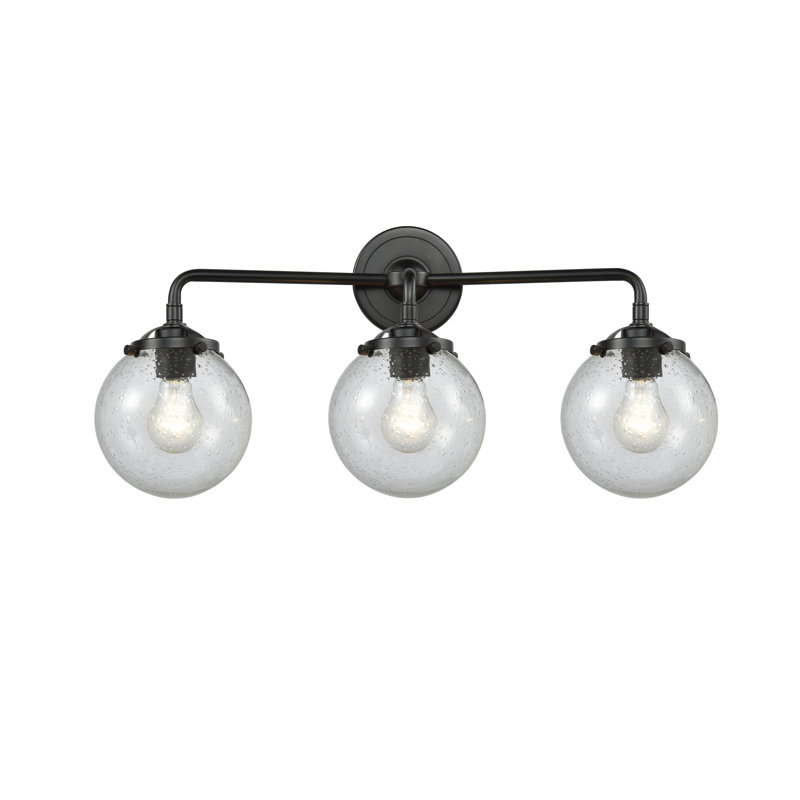 Éclairage de salle de bain à intensité variable 2 lumières Zarmayr, Ampoule incandescente rétro à intensité réglab, Grainé