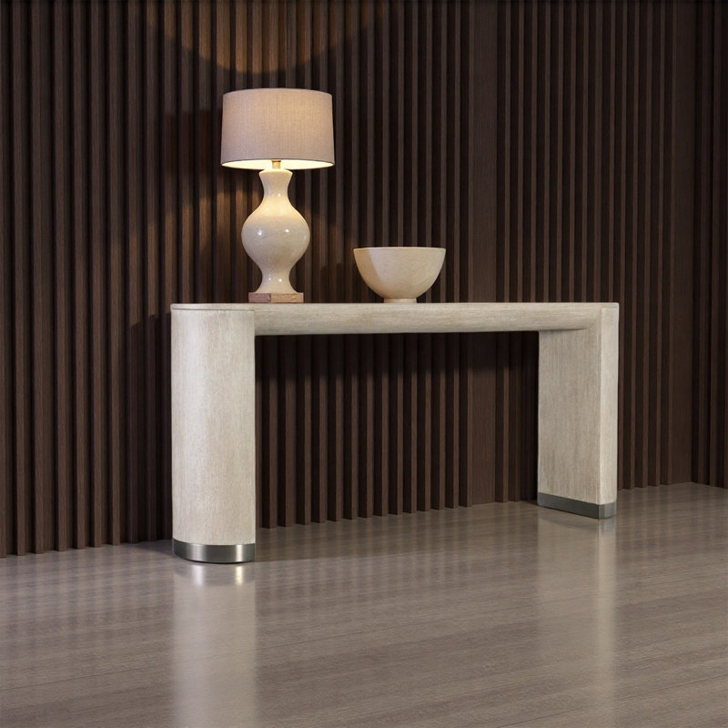 Modern Wood Console Table Entryway, Naturel, H 31,5 po x l 47,24 po x P 13,78 po