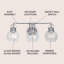 Éclairage pour meuble-lavabo en métal / verre bullé Gilbertson-119335090-123430034