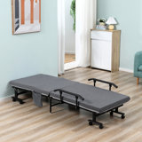 Portable Comfort Steel Rollaway Bed For Guest Space, Folding Convenience With Adjustable Backrest