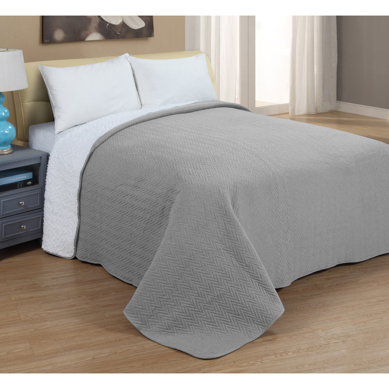 Jersey Knit Quilt, KIng Quilt, Gray