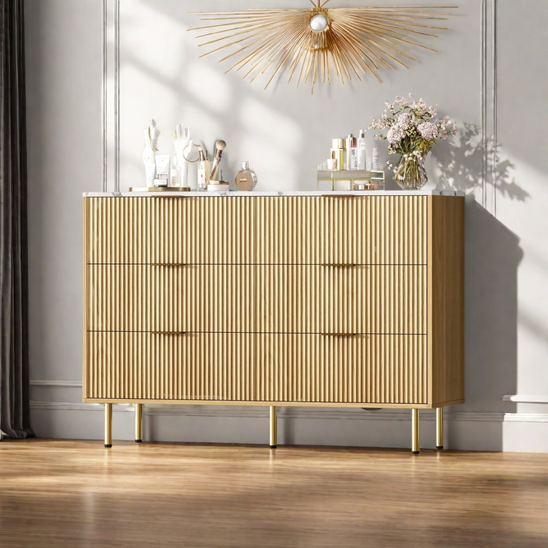119.4cm W 6 - Drawer Chest of Drawers, Wood