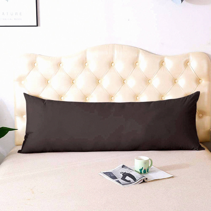 Premium Blend Grey Body Pillowcase - 20 x 48 Zipper Closure - Soft Pillow Cover for Body Pillows - 100% Cotton - 1pc Pillowcase - Grey