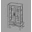 Vitrine lumineuse en verre avec tablettes réglables, deux portes et un tiroir pour la décoration et le rangement, idéale pour mettre en valeur des trésors