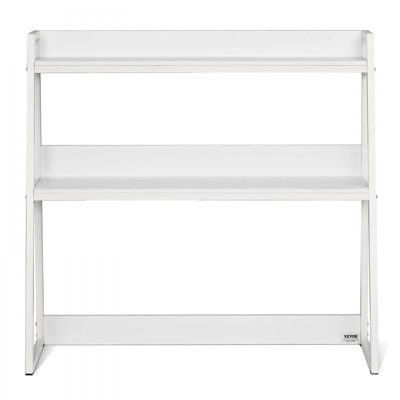 Bibliothèque de bureau, organisateur de rangement de bureau à 2 niveaux, étagère de rangement de bureau de 37,4 po x 12,6 po x 35,4 po, huche de bibliothèque de bureau avec patins antidérapants pour le bureau, la maison et le dortoir
