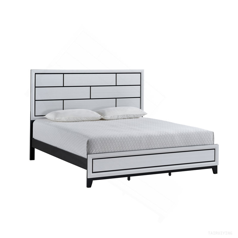 Lit très grand Glasgow G04390A-KB (matelas non inclus), blanc, Blanc, Très grand lit