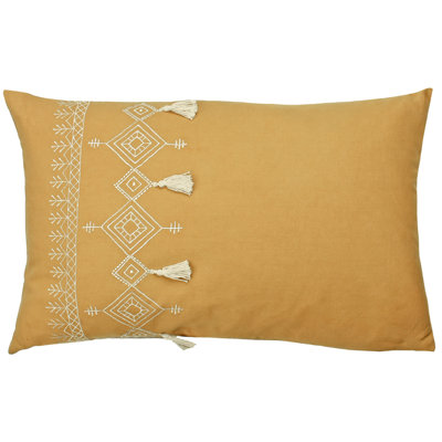 Pritta Geometric Black Rectangular Throw Pillow Cover
