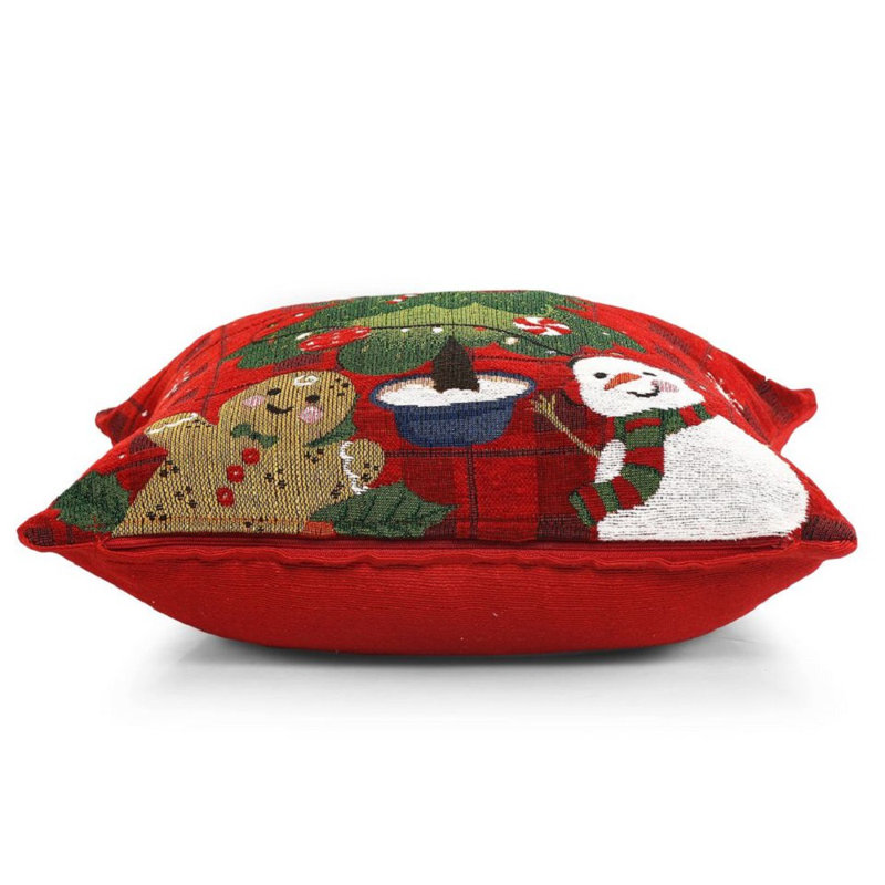 Sandyfield Cotton Patchwork Red Square Euro Cushion
