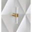 Armoire console argent métallique et champagne