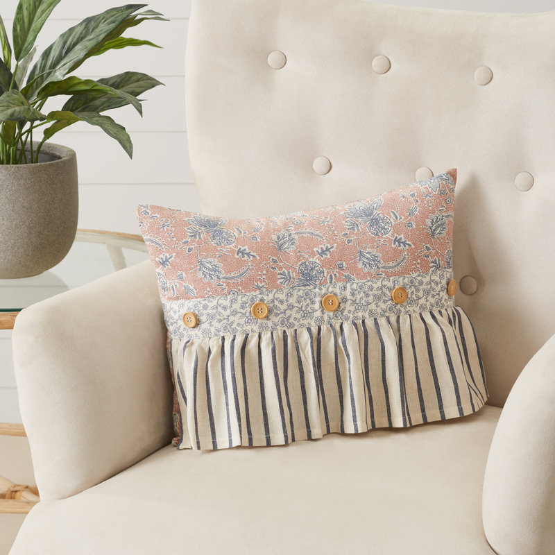 Cotton Reversible Throw Pillow