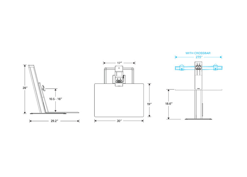 Quickstand Eco Standing Desk Converter, White