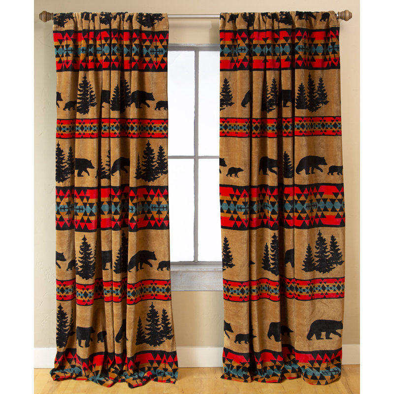 Bear Trail with Black Sherpa Drapes
