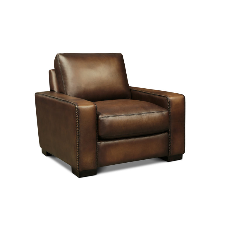 Urban Cowboy Leather Club Chair, Nutmeg, Polo (Maestro Artisano)