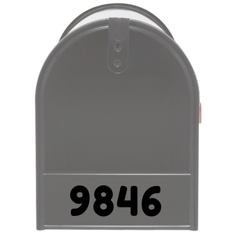 Plaque d'adresse de boîte aux lettres, Noir