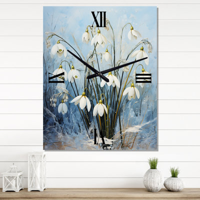 Congelosi - Snowdrops Modern Wall Clock