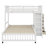 Bunk Bed with Six Storage Drawers, Shelves and Bottom Bed on Wheels for Easy Movement-2019742986