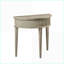 Table basse vintage récupérée avec rangement Greige, peu encombrante pour le salon