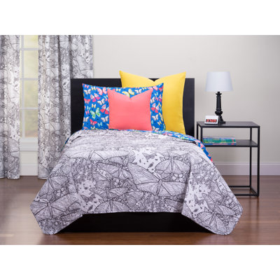 Beautiful Butterflies Reversible Insects Toddler Quilt