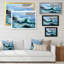 «Wild Blue Ocean Waves X», reproduction de cadre photo sur toile-2033904896-2033904899