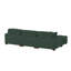 Canapé modulaire rembourré en velours côtelé vert 5 pièces Milbrey avec repose-pieds et coussins décoratifs Milbrey-799372291