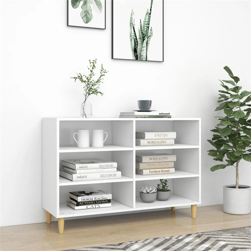 Giuseppa 70cm H x 103.5cm W Standard Bookcase, White
