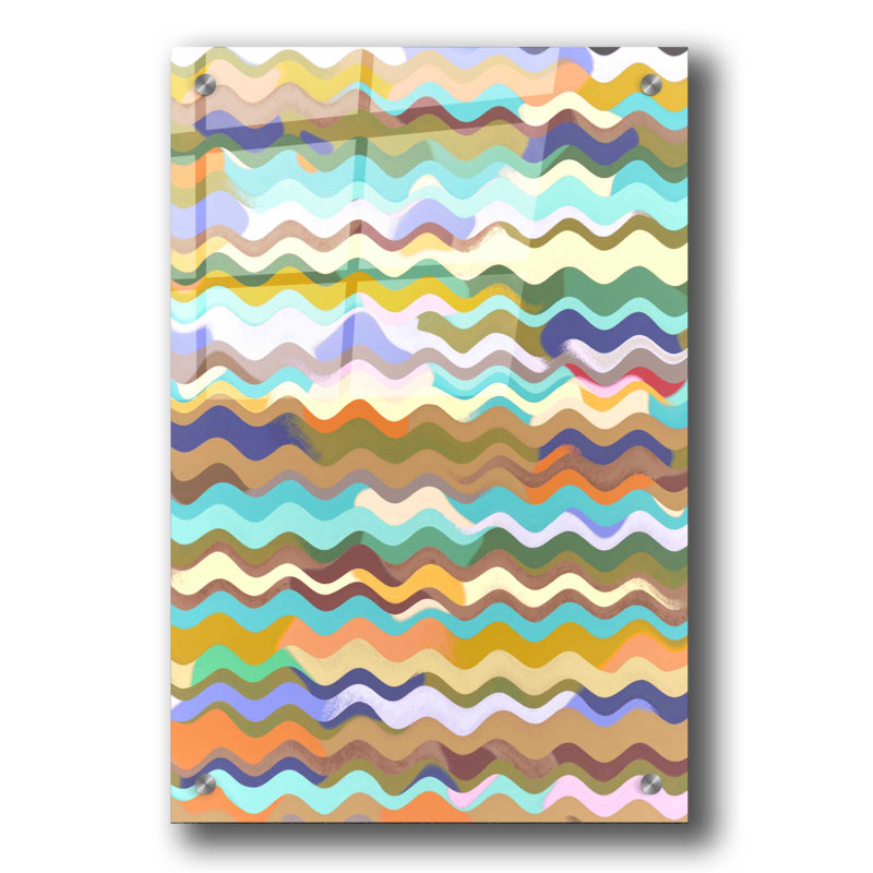 "Color Wave Motif" par Zige Tanabe sur plastique / acrylique, H 36 po x l 24 po x P 0,2 po